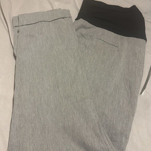 NWT Tribal Maternity Cropped Pants heathear gray size 10 - Picture 7 of 11